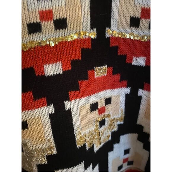 H&M unisex Christmas, Santa face Pixel sweater size medium  - Picture 3 of 4
